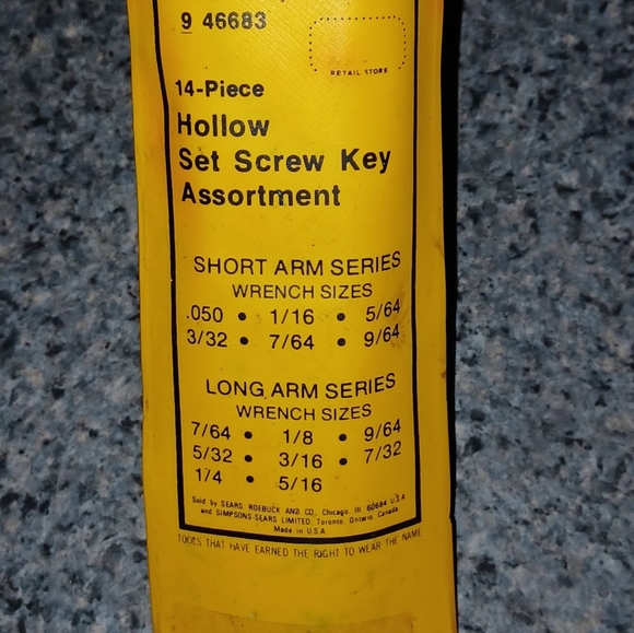 Vintage Craftsman-V- Series Allen Key Set - Picture 2 of 8